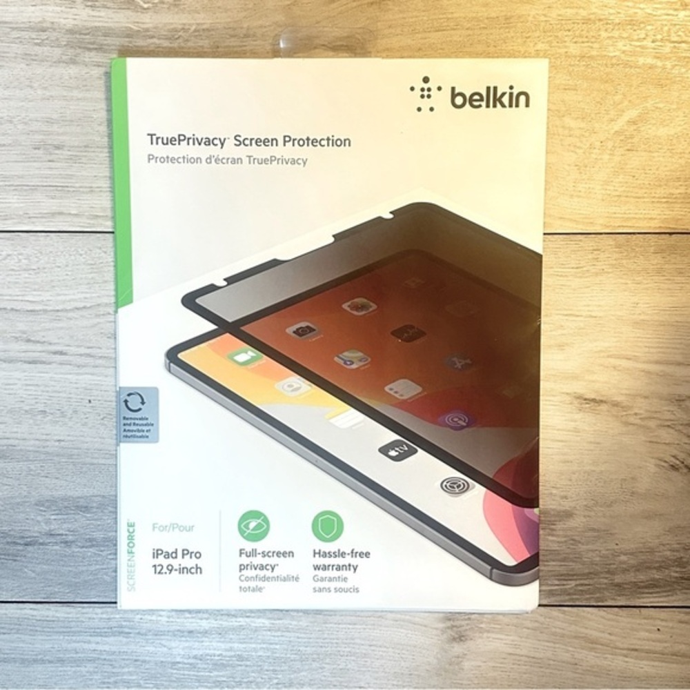 NEW Belkin Black Screen Protector for iPad Pro 12.9 Tablets True Privacy